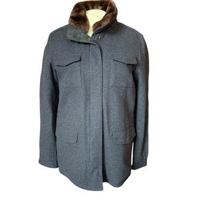 LORO PIANA New 100% Cashmere Charcoal Grey Jacket in Medium